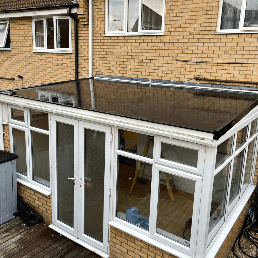 rubber roof conservatory after insulation