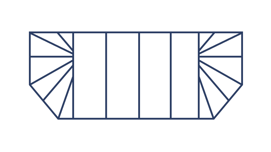 Gullwing-lean conservatory