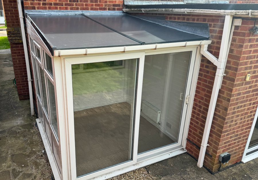 ultralight conservatory roof ceiling replaced